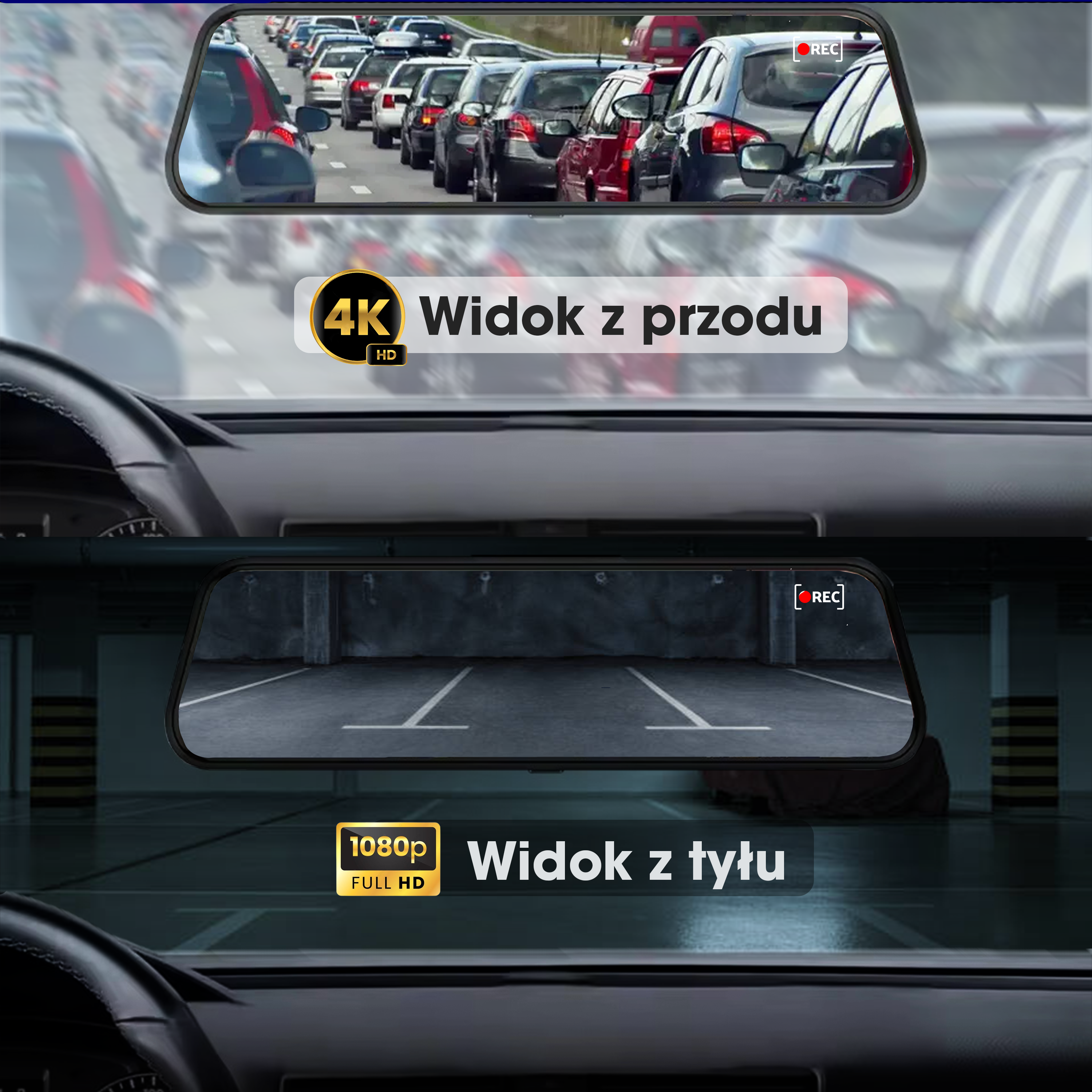 Dashcam Strixcam™ – Kamera samochodowa Full HD, Wi-Fi, GPS, tryb nocny