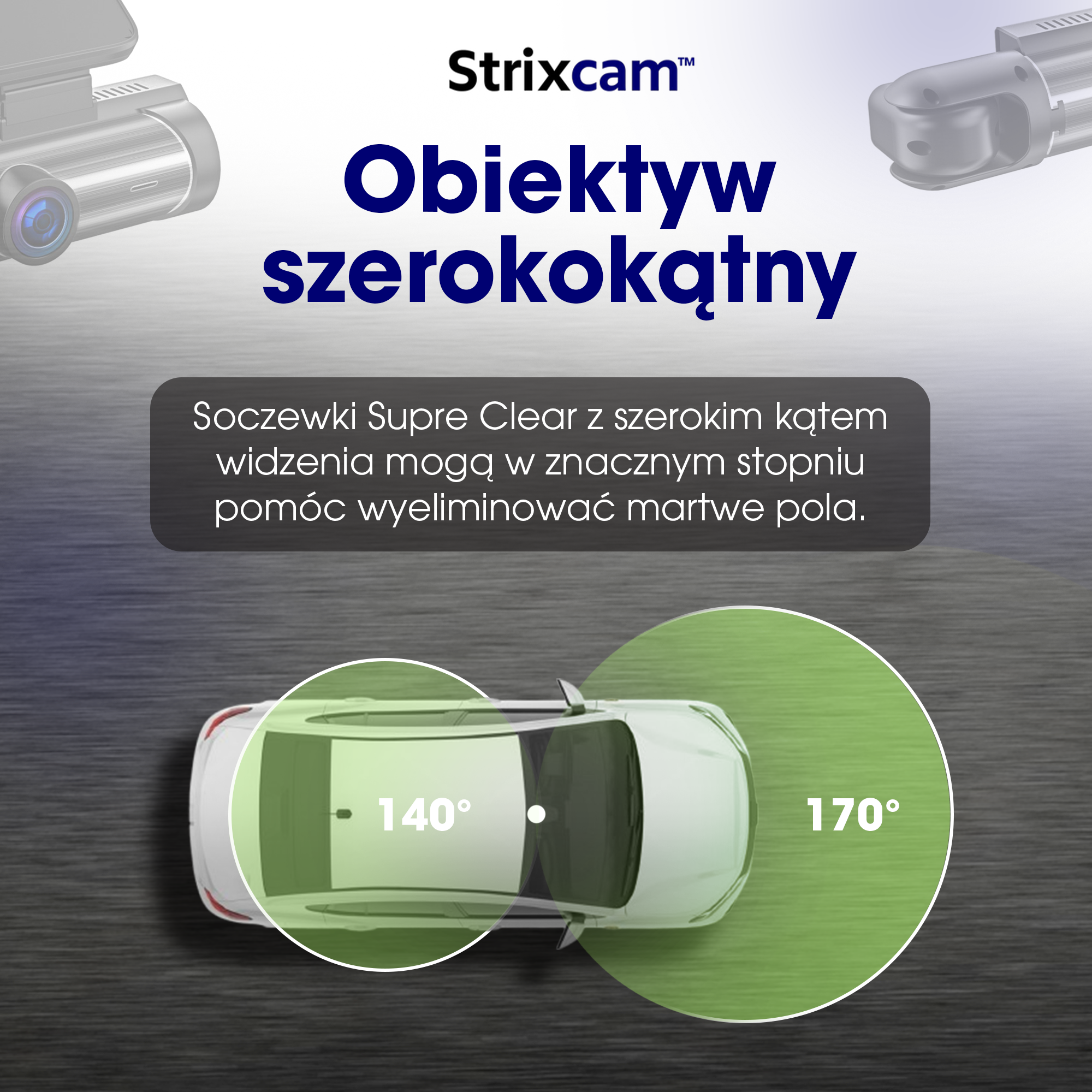 Dashcam Strixcam™ – Kamera samochodowa Full HD, Wi-Fi, tryb nocny