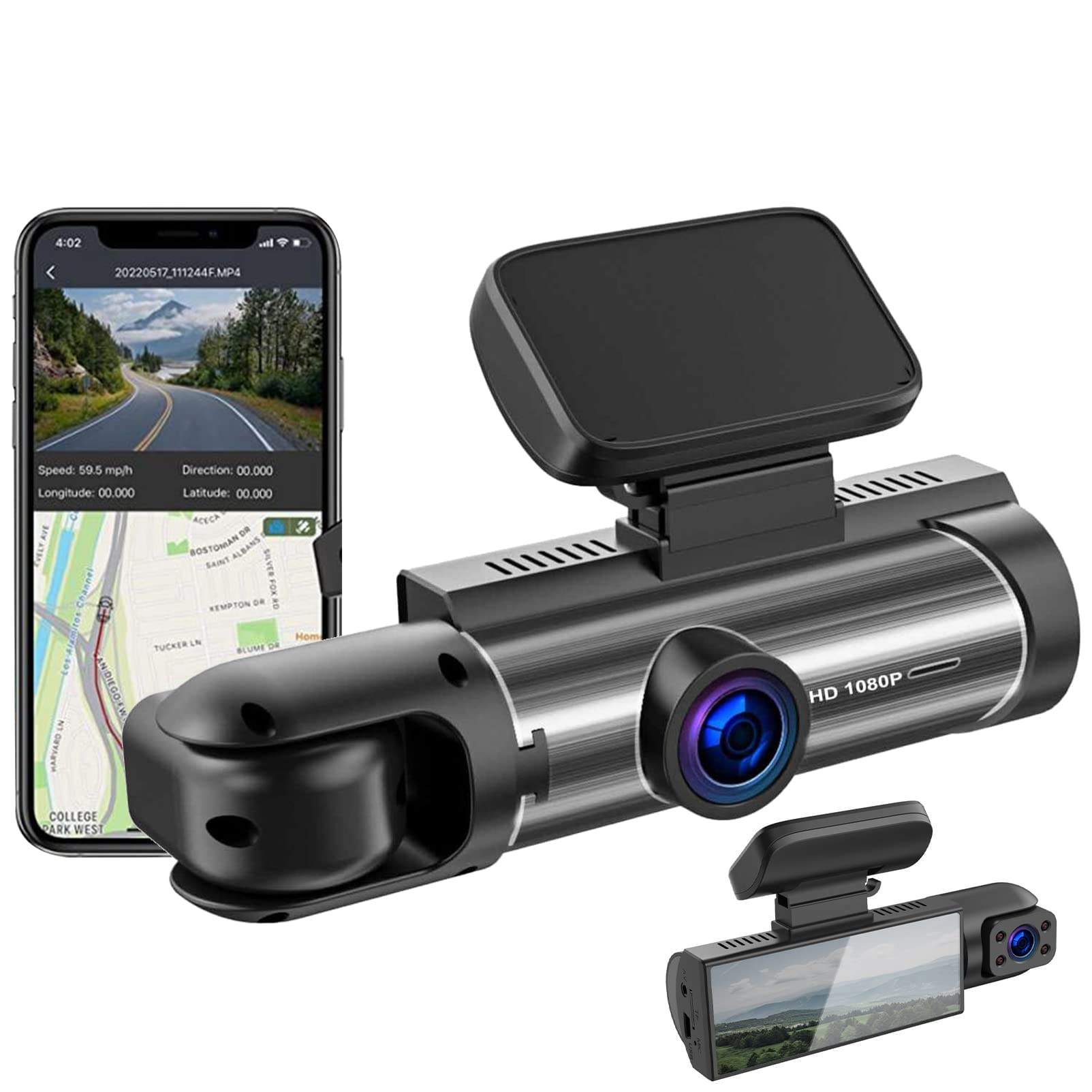 Dashcam Strixcam™ – Caméra embarquée Full HD, Wi-Fi, mode nuit