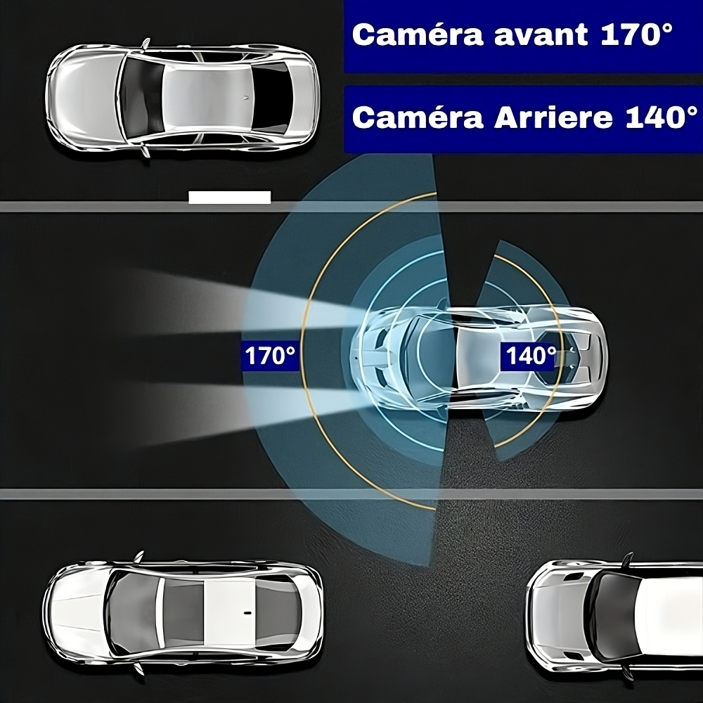 Dashcam Strixcam™ – Caméra embarquée Full HD, Wi-Fi, mode nuit